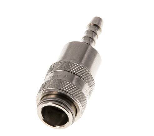 Nickel-plated Brass DN 5 Air Coupling Socket 4 mm Hose Pillar