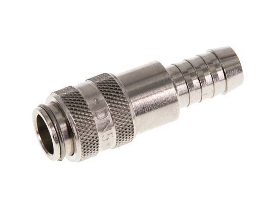 Nickel-plated Brass DN 5 Air Coupling Socket 9 mm Hose Pillar
