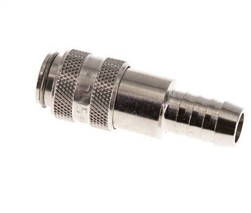 Nickel-plated Brass DN 5 Air Coupling Socket 9 mm Hose Pillar