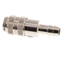 Nickel-plated Brass DN 5 Air Coupling Socket 8 mm Hose Pillar Double Shut-Off