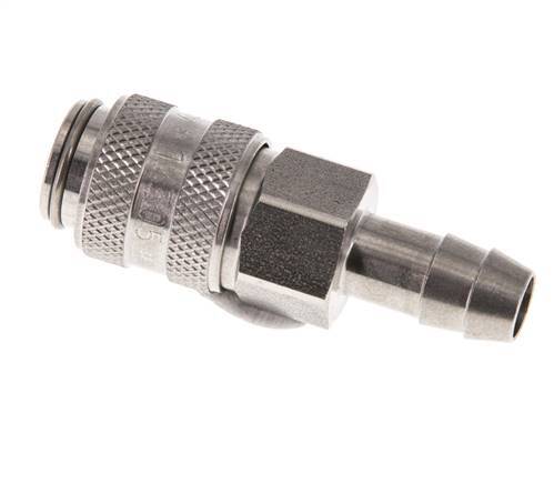 Stainless steel DN 5 Air Coupling Socket 8 mm Hose Pillar