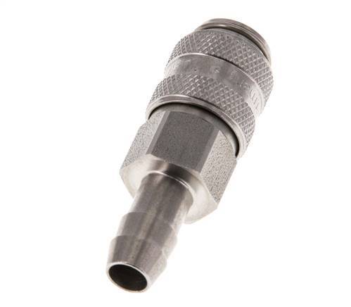 Stainless steel DN 5 Air Coupling Socket 8 mm Hose Pillar