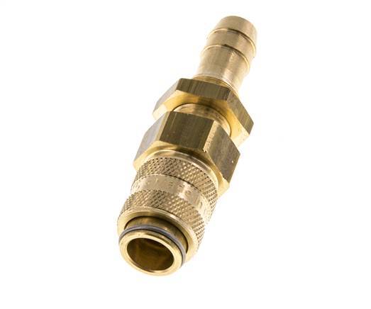 Brass DN 5 Air Coupling Socket 9 mm Hose Pillar Bulkhead