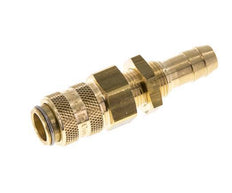Brass DN 5 Air Coupling Socket 9 mm Hose Pillar Bulkhead