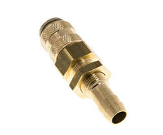 Brass DN 5 Air Coupling Socket 9 mm Hose Pillar Bulkhead
