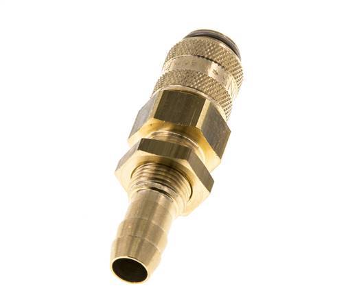 Brass DN 5 Air Coupling Socket 9 mm Hose Pillar Bulkhead