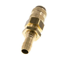 Brass DN 5 Air Coupling Socket 9 mm Hose Pillar Bulkhead