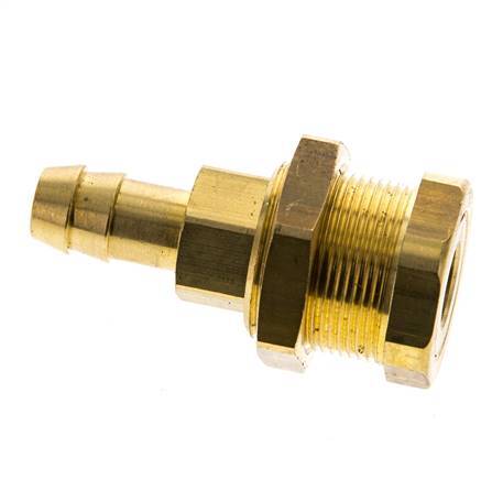 Brass DN 5 Air Coupling Socket 9 mm Hose Pillar Bulkhead Pull-Off