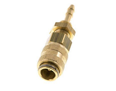 Brass DN 5 Air Coupling Socket 4 mm Hose Pillar Bulkhead Double Shut-Off