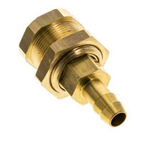 Brass DN 5 Air Coupling Socket 8 mm Hose Pillar Bulkhead Pull-Off Double Shut-Off