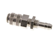 Nickel-plated Brass DN 5 Air Coupling Socket 8 mm Hose Pillar Bulkhead
