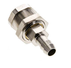 Nickel-plated Brass DN 5 Air Coupling Socket 9 mm Hose Pillar Bulkhead Pull-Off