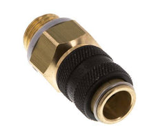 Brass DN 5 Black Air Coupling Socket G 1/4 inch Male