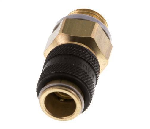 Brass DN 5 Black Air Coupling Socket G 1/4 inch Male