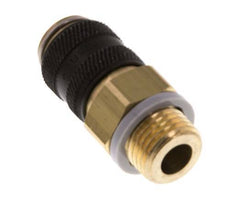 Brass DN 5 Black Air Coupling Socket G 1/4 inch Male