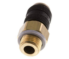 Brass DN 5 Black Air Coupling Socket G 1/4 inch Male