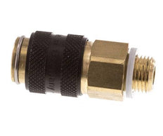 Brass DN 5 Black Air Coupling Socket G 1/8 inch Male