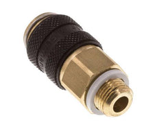 Brass DN 5 Black Air Coupling Socket G 1/8 inch Male