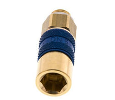 Brass DN 5 Blue-Coded Air Coupling Socket G 1/8 inch Male