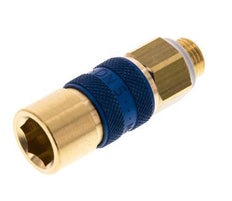 Brass DN 5 Blue-Coded Air Coupling Socket G 1/8 inch Male