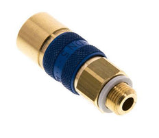 Brass DN 5 Blue-Coded Air Coupling Socket G 1/8 inch Male