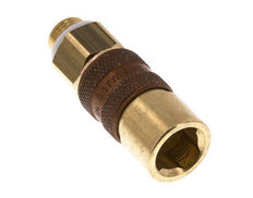 Brass DN 5 Brown-Coded Air Coupling Socket G 1/8 inch Male