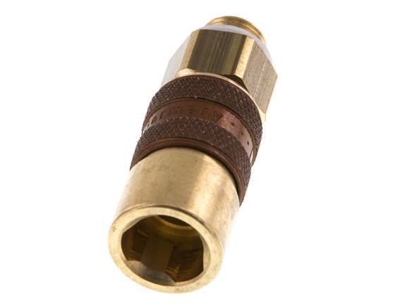 Brass DN 5 Brown-Coded Air Coupling Socket G 1/8 inch Male