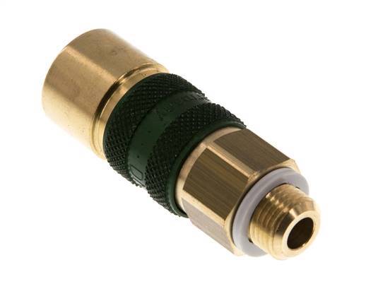 Brass DN 5 Green-Coded Air Coupling Socket G 1/8 inch Male