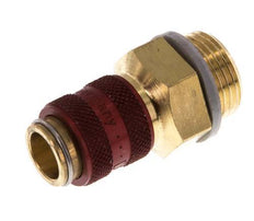 Brass DN 5 Red Air Coupling Socket G 3/8 inch Male