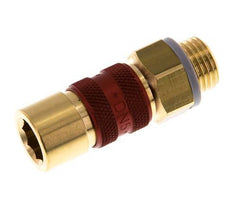Brass DN 5 Red-Coded Air Coupling Socket G 1/4 inch Male