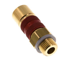 Brass DN 5 Red-Coded Air Coupling Socket G 1/4 inch Male