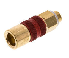 Brass DN 5 Red-Coded Air Coupling Socket G 1/8 inch Male