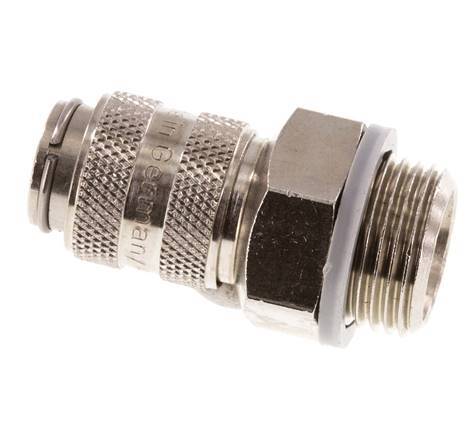 Nickel-plated Brass DN 5 Air Coupling Socket G 3/8 inch Male