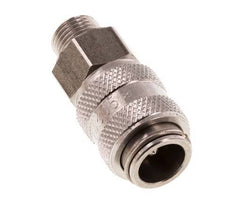 Stainless steel DN 5 Air Coupling Socket G 1/8 inch Male Double Shut-Off