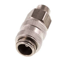 Stainless steel DN 5 Air Coupling Socket G 1/8 inch Male Double Shut-Off