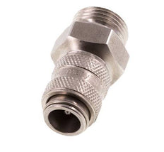 Stainless steel DN 5 Air Coupling Socket G 3/8 inch Male Double Shut-Off