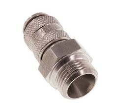 Stainless steel DN 5 Air Coupling Socket G 3/8 inch Male Double Shut-Off