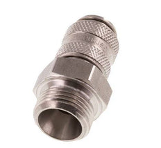 Stainless steel DN 5 Air Coupling Socket G 3/8 inch Male Double Shut-Off
