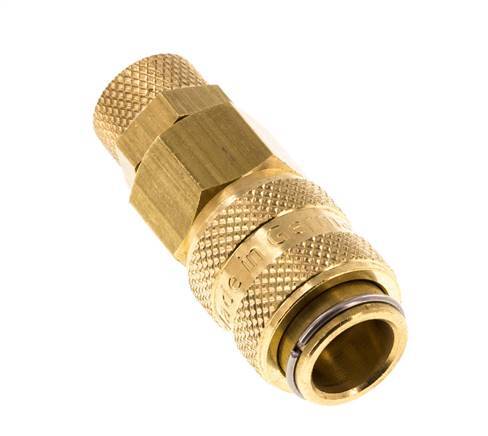 Brass DN 5 Air Coupling Socket 4x6 mm Union Nut