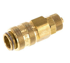Brass DN 5 Air Coupling Socket 4x6 mm Union Nut