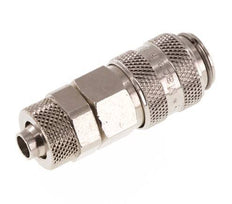 Nickel-plated Brass DN 5 Air Coupling Socket 6x8 mm Union Nut