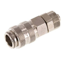 Nickel-plated Brass DN 5 Air Coupling Socket 6x8 mm Union Nut