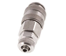 Stainless Steel 316L DN 5 Air Coupling Socket 4x6 mm Union Nut