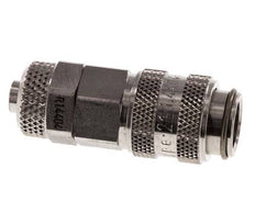 Stainless Steel 316L DN 5 Air Coupling Socket 6x8 mm Union Nut