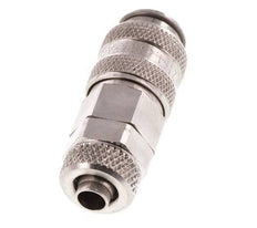 Stainless Steel 316L DN 5 Air Coupling Socket 6x8 mm Union Nut Double Shut-Off
