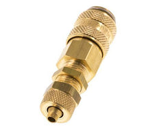 Brass DN 5 Air Coupling Socket 4x6 mm Union Nut Bulkhead