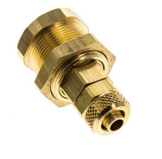 Brass DN 5 Air Coupling Socket 6x8 mm Union Nut Bulkhead Pull-Off