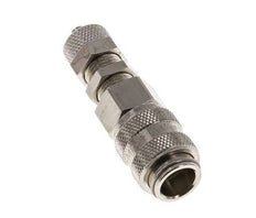 Nickel-plated Brass DN 5 Air Coupling Socket 4x6 mm Union Nut Bulkhead