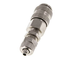 Nickel-plated Brass DN 5 Air Coupling Socket 4x6 mm Union Nut Bulkhead
