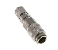 Stainless Steel 316L DN 5 Air Coupling Socket 4x6 mm Union Nut Bulkhead